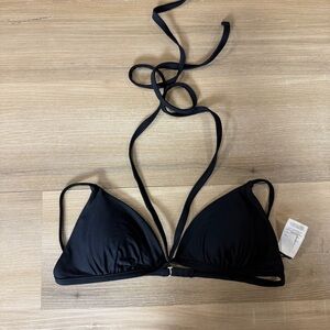 J. Crew NWOT Black Strappy String Bikini Top | Medium